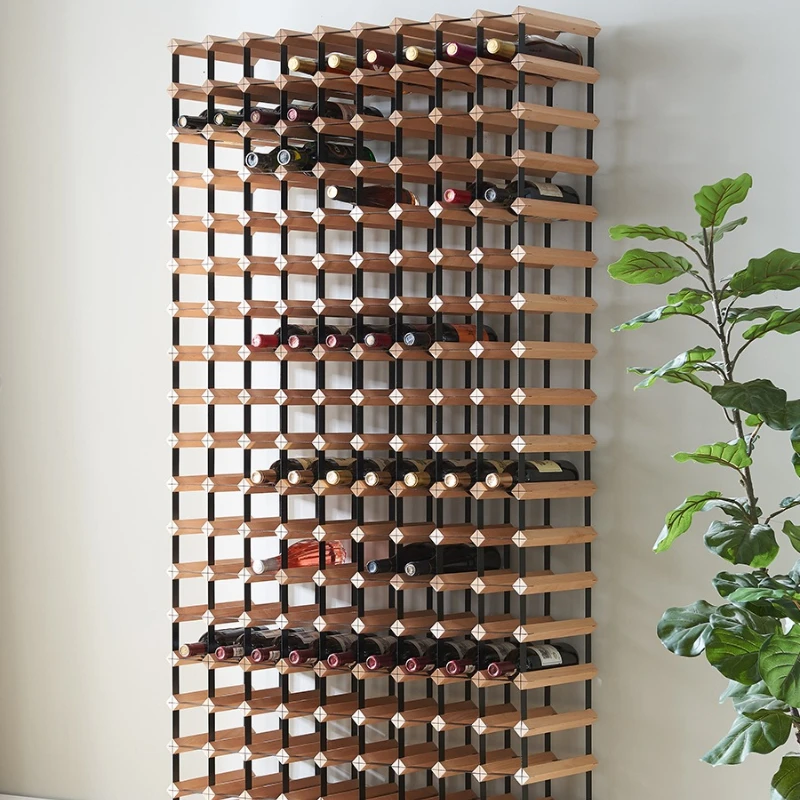 Wine rack Simple modern wine rack cabinet Shelf Household solid wood display bottle display