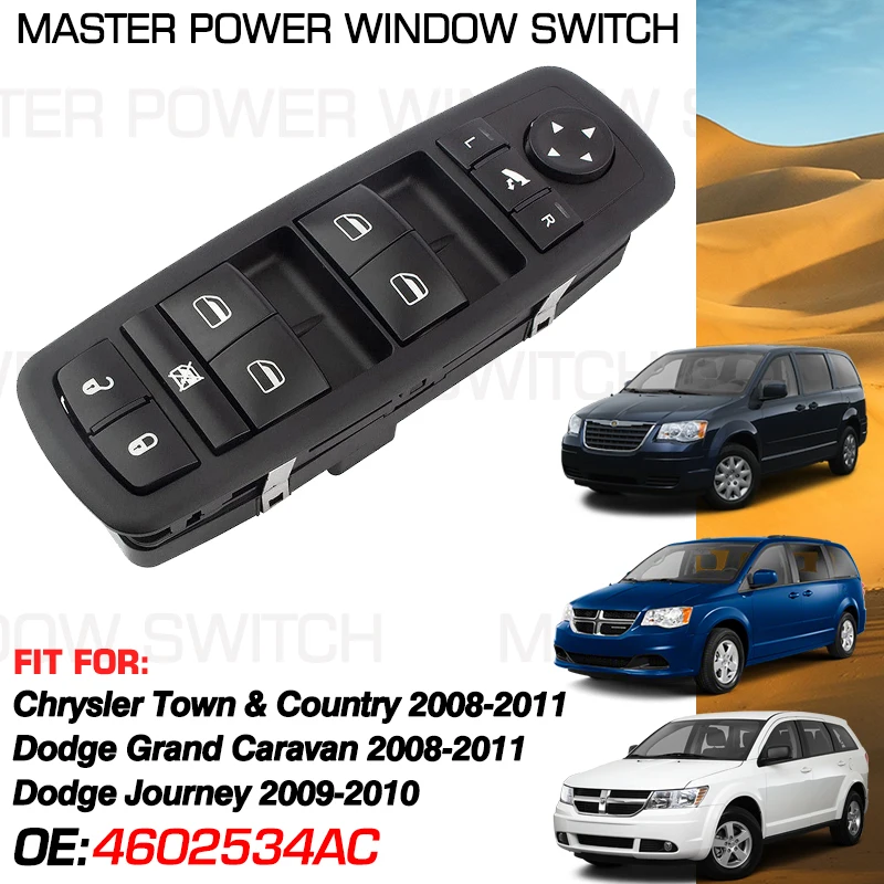 

4602534AC Auto Car Power Window Switch For Chrysler Town & Country For Dodge Journey Grand Caravan 2008-2011 3+9 Pins 4602534AG