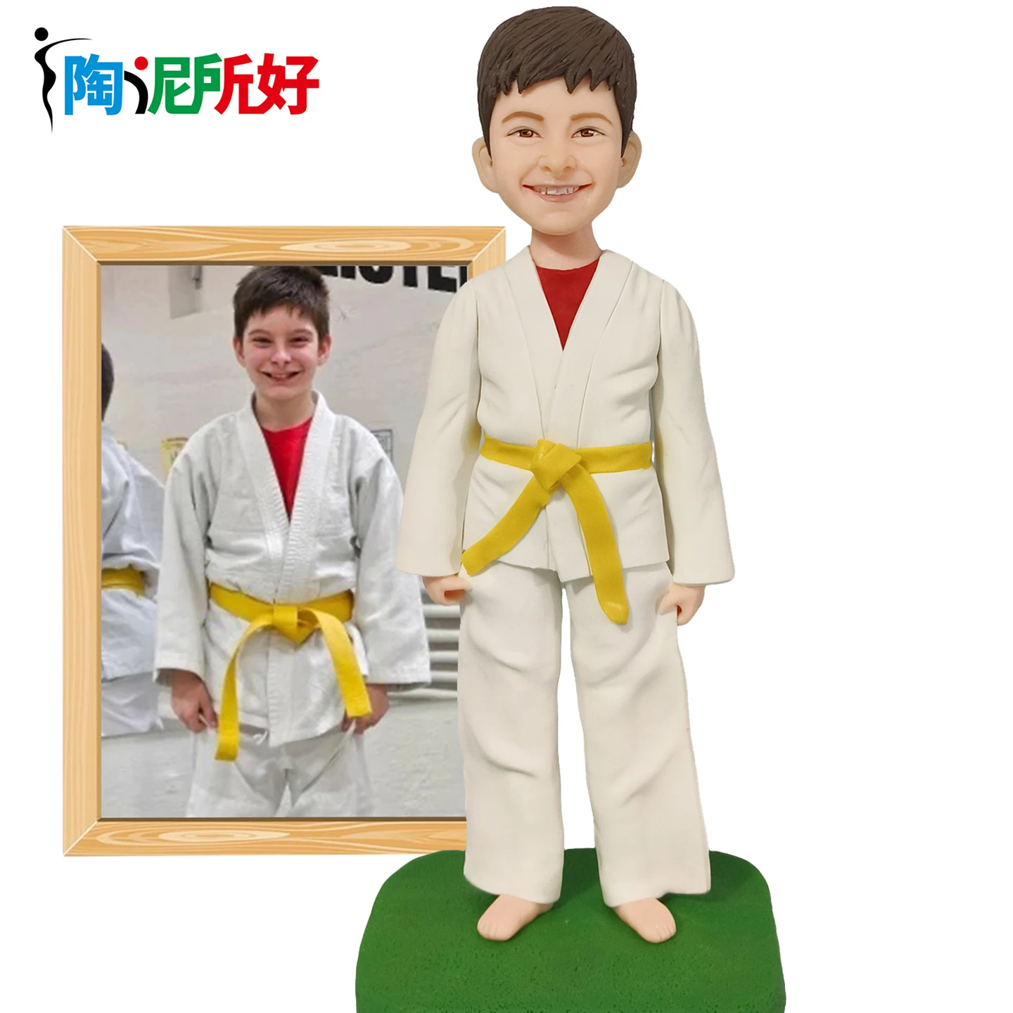 

Custom Handmade Bobblehead Figue, Personalized Clay Doll Sculpture Statue from your photo,Christmas Gift for Children and family