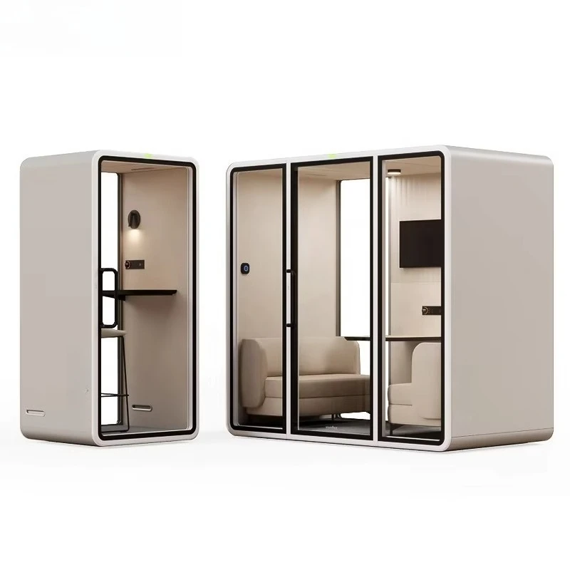 Mobile Working Soundproof Booth Customized Functional Configuration Integrated Socket Lighting Silent Pod for Freelancer