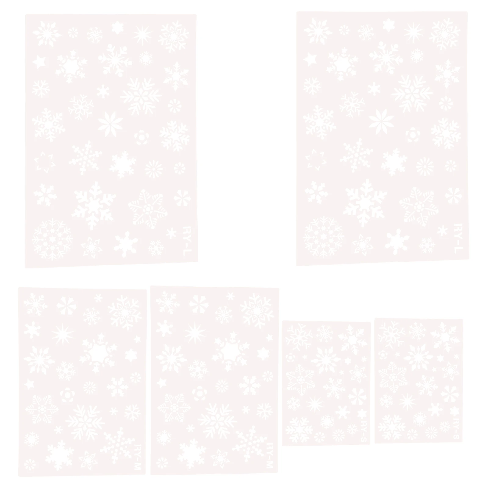 

6 Pcs Painting Template DIY Templates Winter Accessories Christmas Stencils Hollow Snowflake Design for Supplies