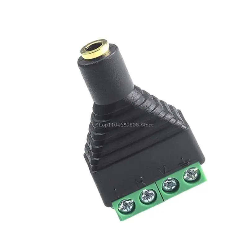 3.5mm 4 دبوس الذكور/الإناث الموصل الطرفي محول سدادات ستيريو #5