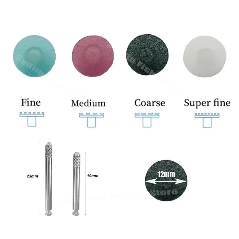 40Pc Dental Polishing Stem Discs Composite Finishing Sanding Disc+2Pc Mandrel Dental Polishing Disc Kit Teeth Whitening Material