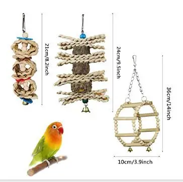 7-piece Amazon eBay Parrot Toy Parrot Bite Toy Bird Toy Bird Cage Accessories