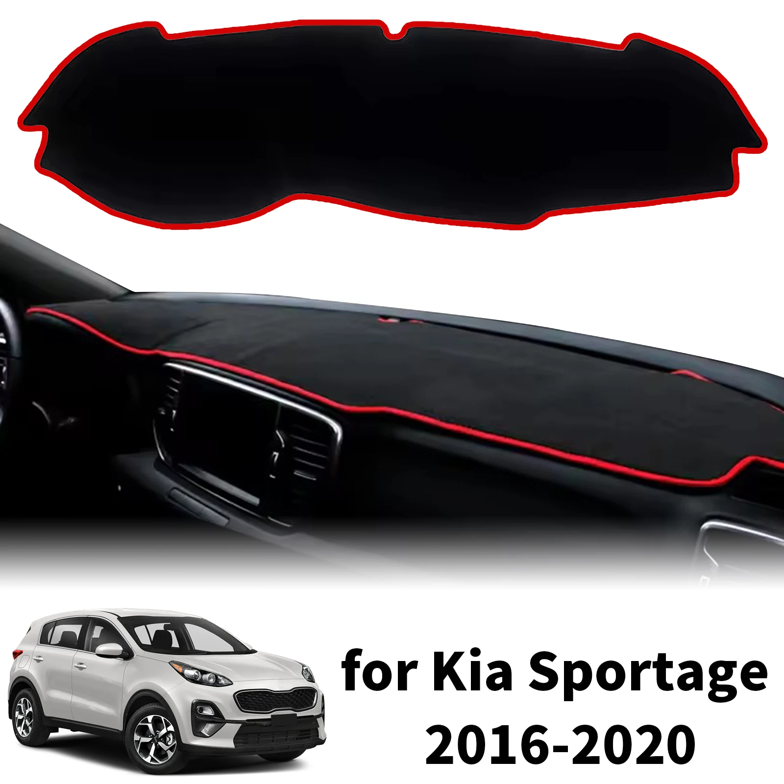 

for Kia Sportage 2016 2017-2020 Custom Fit Car Dashboard Cover Sunshade Dash Mat Anti‑Slip Dashmat Protector Pad Accessories
