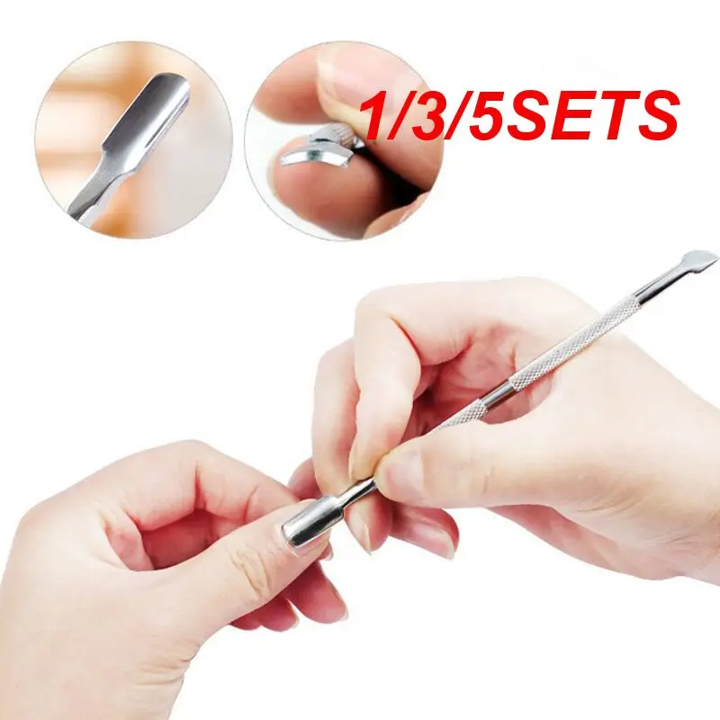 1/3/5SETS Manicure Cleaner Essential Cuticle Pusher Double-ended Gentle Dead Skin Remover Best Manicure Set Sleek Design