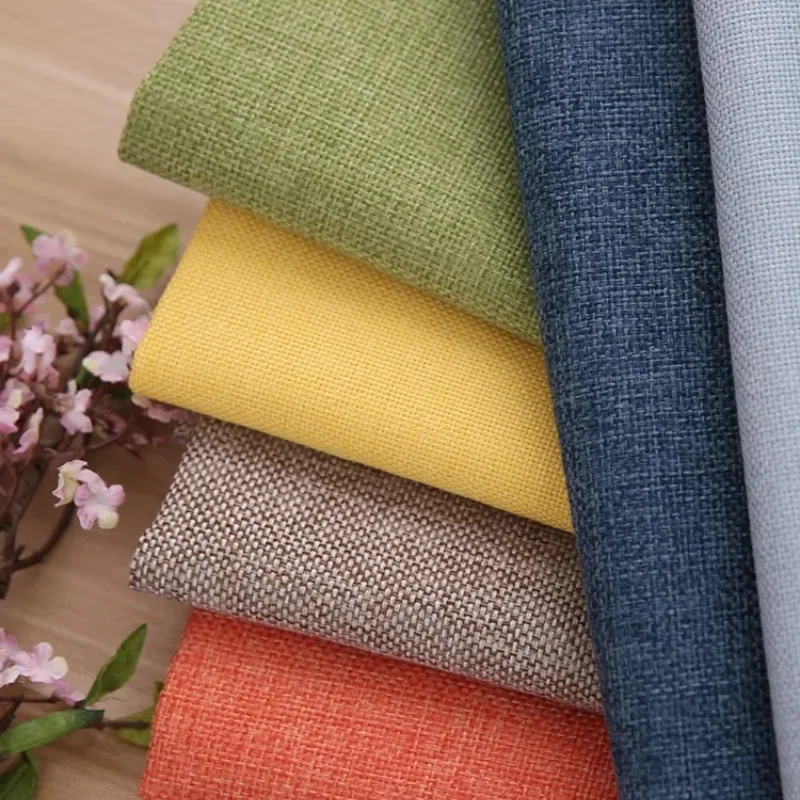 148cm Width Thickened Cotton Linen Polyester Imitation Linen Fabric Dust-proof Cloth Coarse Fabric Canvas DIY Linen Sofa Fabric