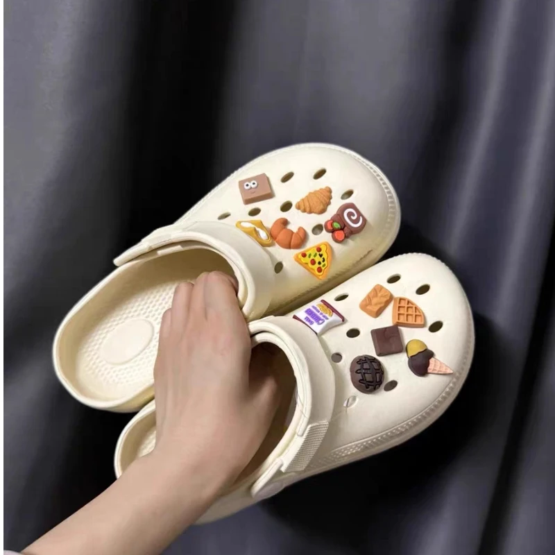 

In Stock 2025 new Miniso Eva hole shoes summer thick sole arch support Diy good-looking travel beach Comfotable Fashion Items