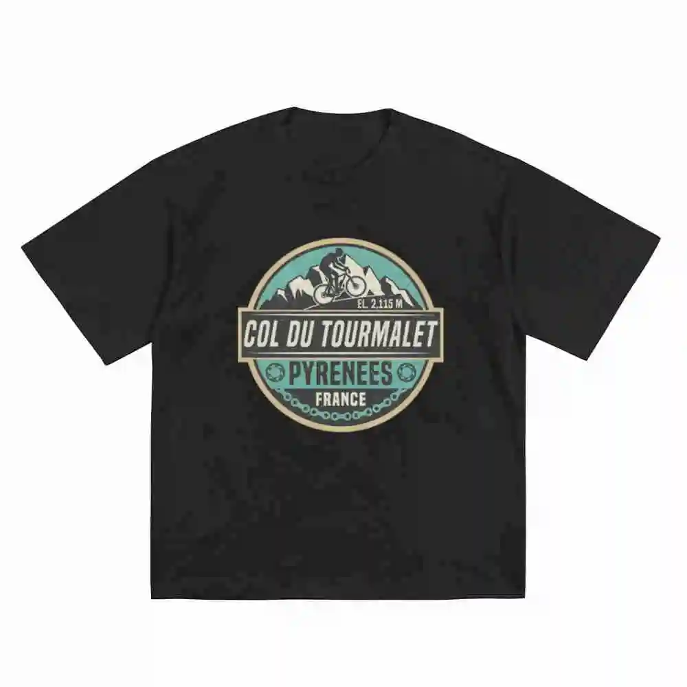 Col Du Tourmalet Short Sleeve Tee 100% Cotton T-Shirt