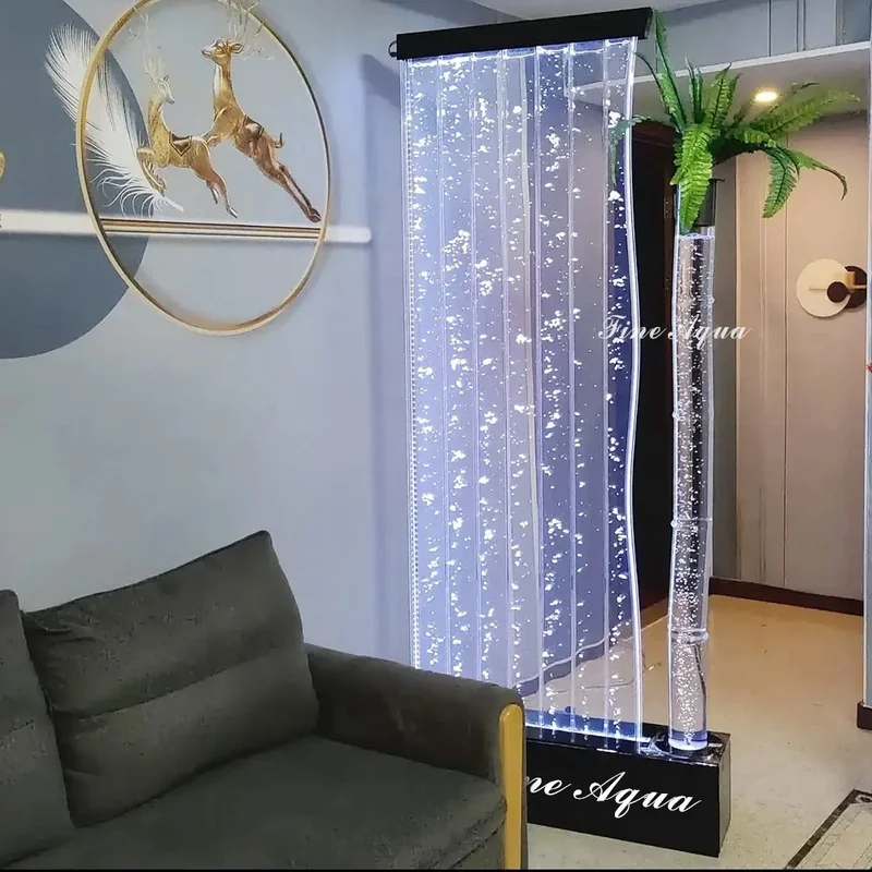 custom.Coconut Tree Type Acrylic Bubble Board with LED Light Room Furniture Home Decoration Wall Partition Decoration