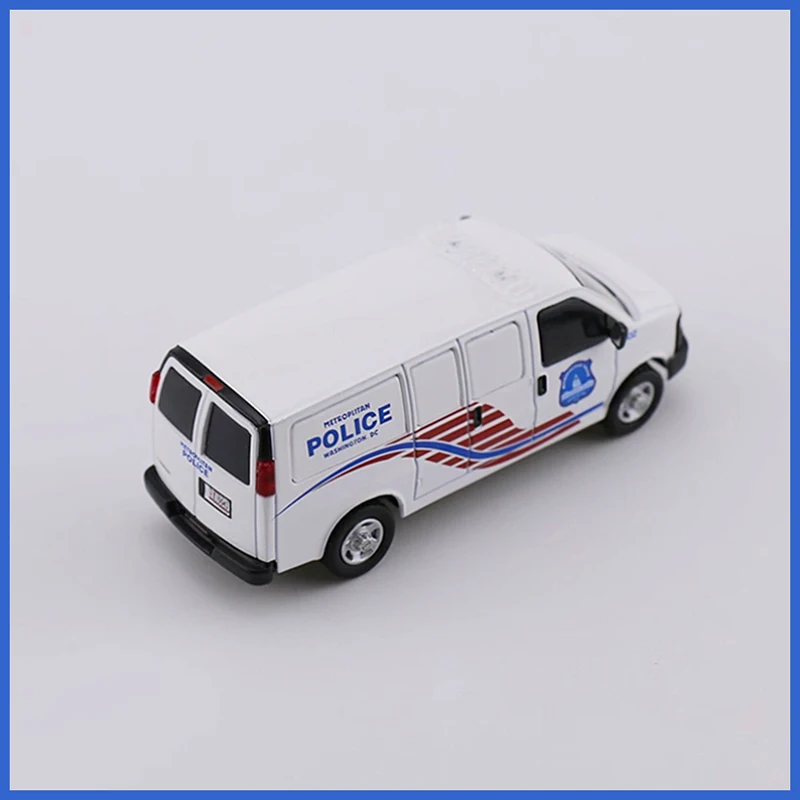 Model 596 1/64 Schaal Express VAN Politie geschilderd Legering Automodel Statische Collectie Versierd Vakantiegeschenken Speelgoed