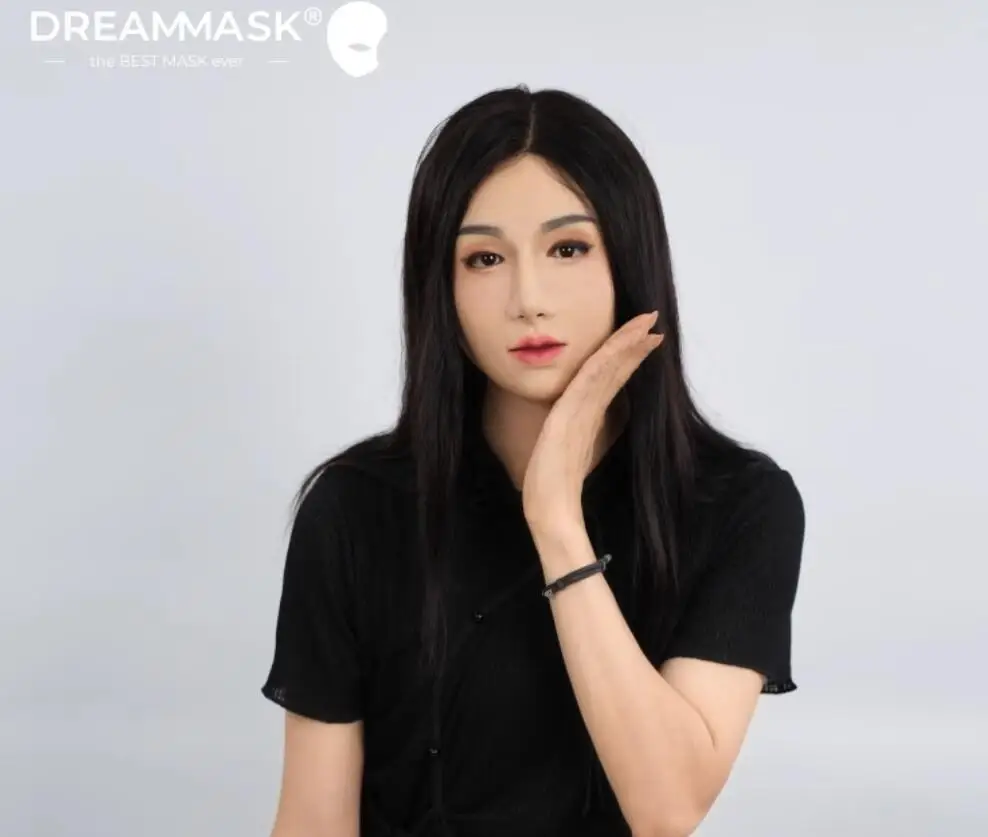 (VANILLA Premium Version)Crossdressing Full Head Silicone Transgender Cosplay Male To Female Mask With Breast Torso DMS M30SR