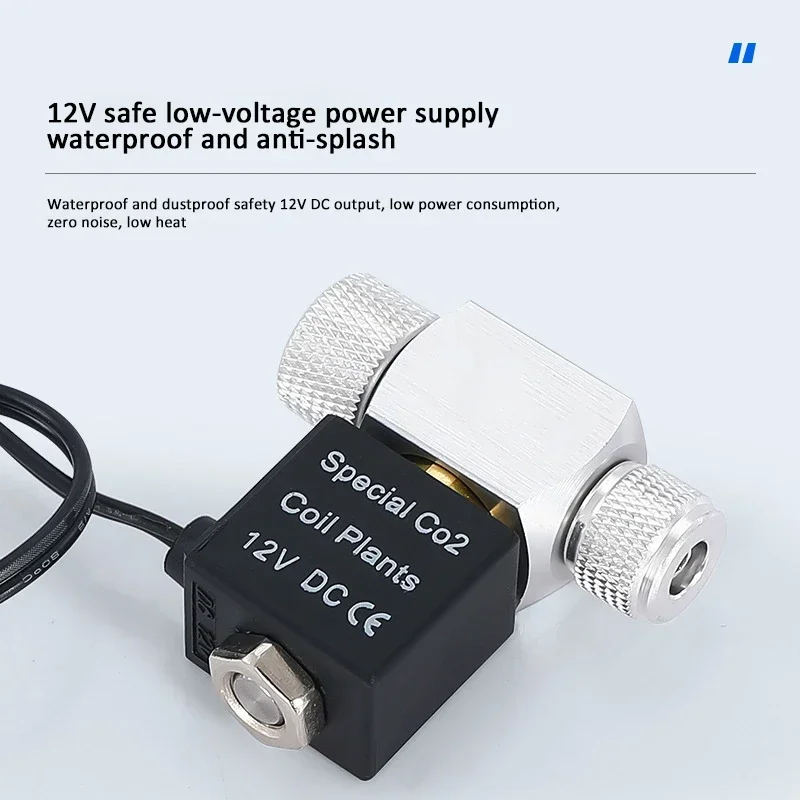 EU US UK Aquarium Supplies Aquarium CO2 Dual Interface Low Temperature Solenoid Valve DIY Automatic Switch Solenoid Valve