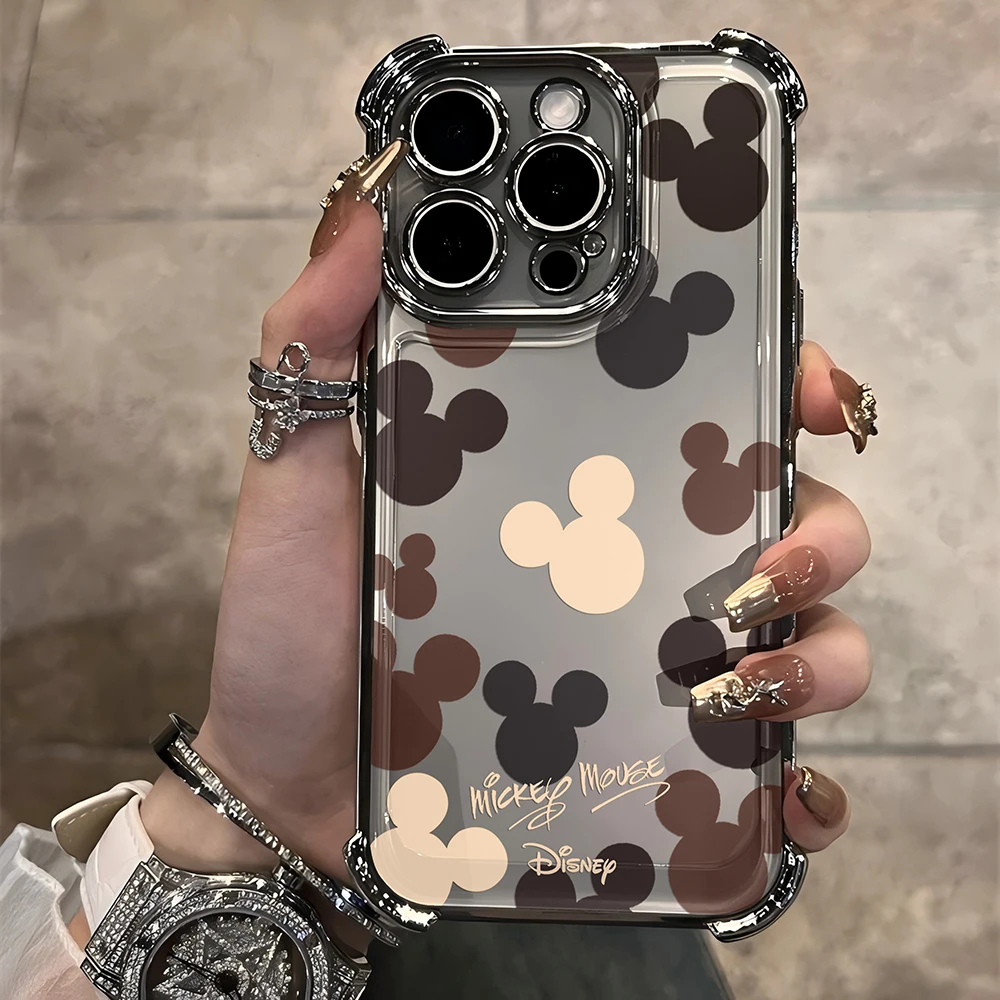 

Disneys Mickeys Minnies Mouses Full Screen Plating Case For Samsung S24 S23 S22 S21 S20 Note20 Ultra Lite 5G Y2K Cute Anti-Fall