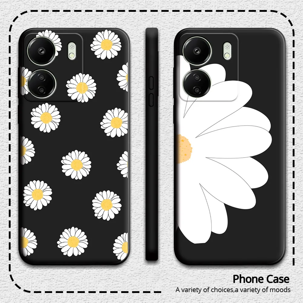 Für poco c65 c61 c55 c51 c50 fall blumen weicher silikon schmetterling telefon hülle für xiaomi poco c40 c31 c3 cartoon rückseite