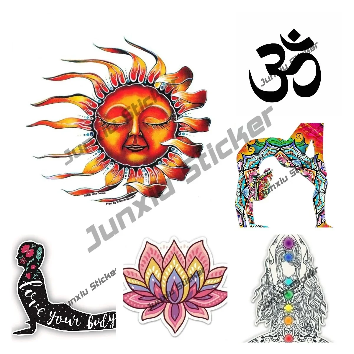 

Yoga Stickers Women Waterproof Cover Scratches Accessories Car Stickers
