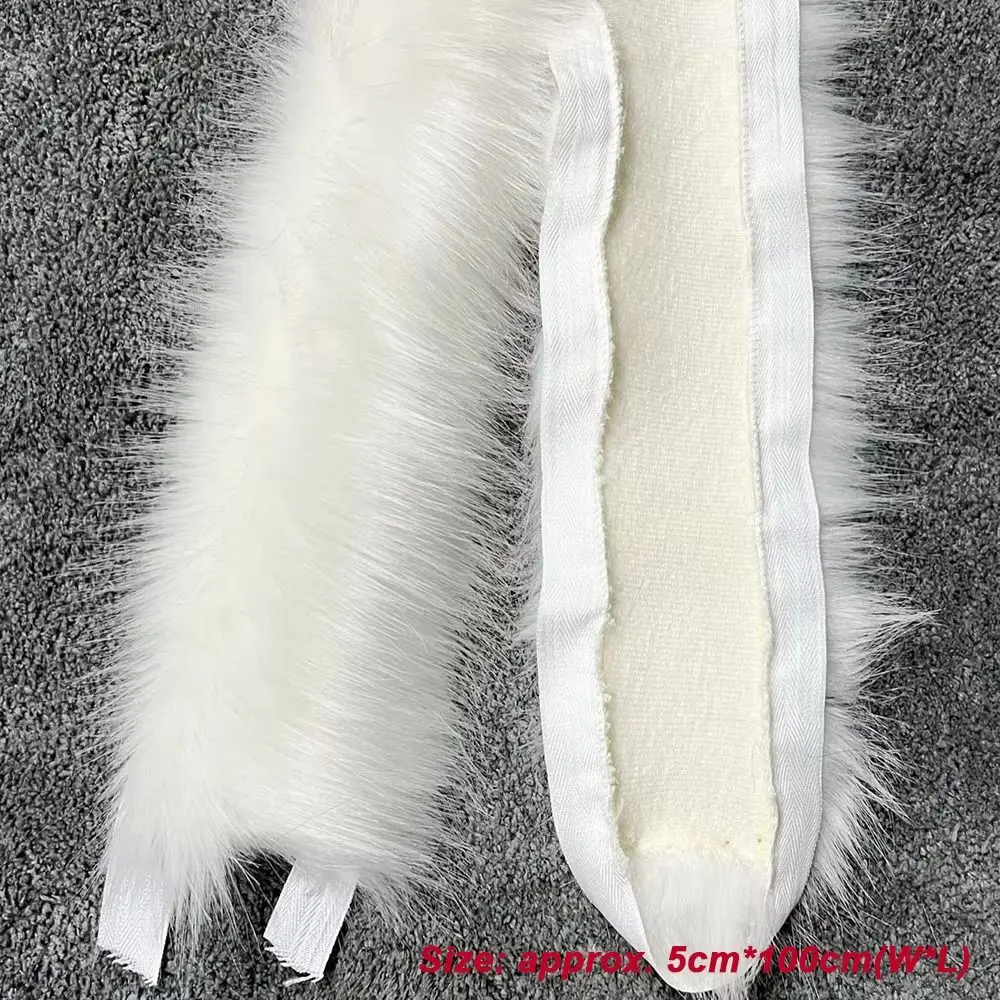 New 1M Big Fur Collar Imitation Raccoon DIY Fluffy Trim Clothing Accessories Hat Brim Plush Strip