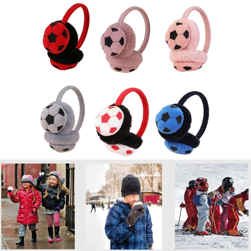 Unisex Soccer Ear Covers Plush Cold Weather Earmuffs Fashionable Ear Muffs for Winter Activity