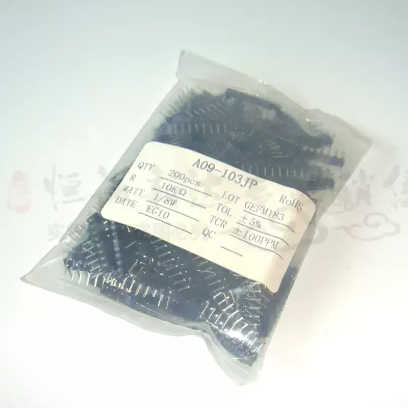 9-pin impedance 9P 10K 9A-103J impedance A09-103 pin spacing 2.54mm (200 pieces/pack)