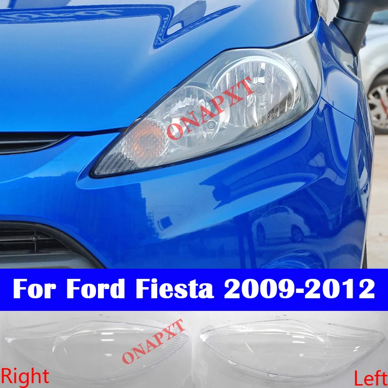 Car Front Headlight Cover Auto Lampshade Head Lamp Light Shell Glass Lens Housing Case For Ford Fiesta 2009-2012