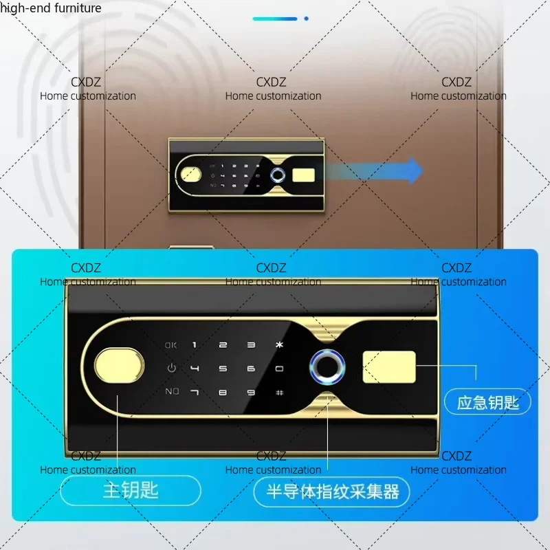 XX Heavy-duty All-steel Large-capacity Office Use Modern Living Room Decoration Safe Household Anti-theft Fingerprint