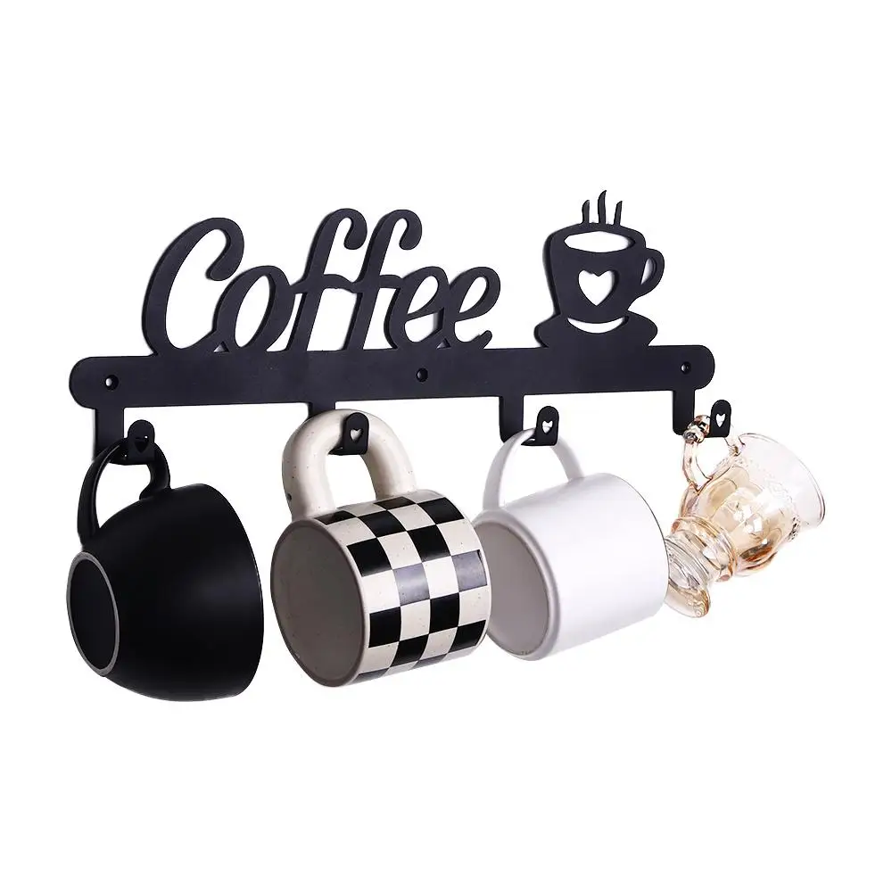 

coffee bar cafe decoration mug hangers storage rack home decor coffee cup organizer mug holder coffee cup holder mug wall rack