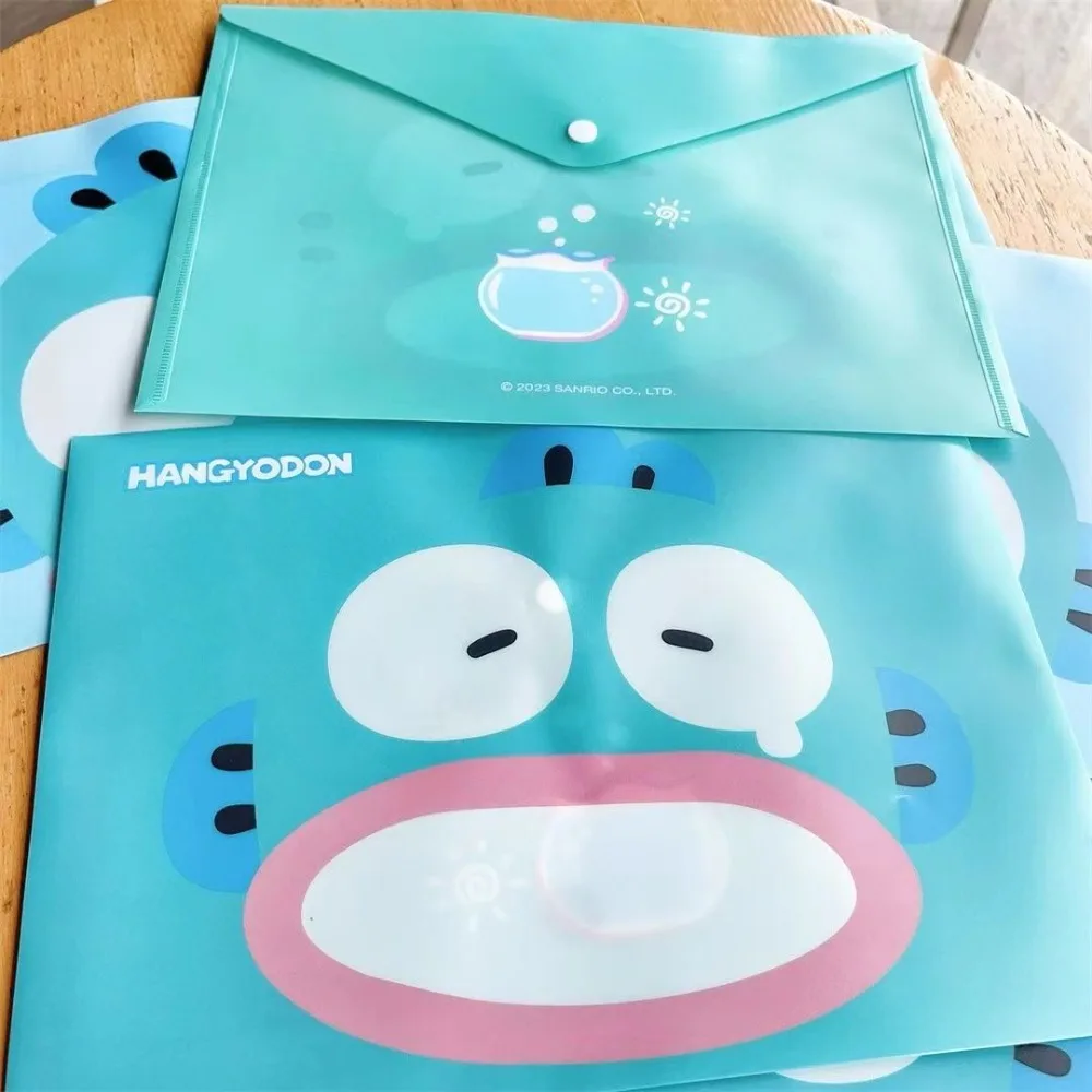 

Hangyodon Document Bag Cute Snap Button High-capacity Student Test Paper Pouch New Fashion Portable A4 File Archive Data Bag