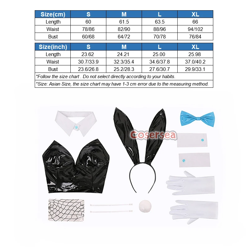 Cosersea Kakudate Karin Bunny Cosplay Costume Blue Archive Asuna Ichinose Murokasa Akane Neru Mikamo Jumpsuit Outfit Fullset - Image 5