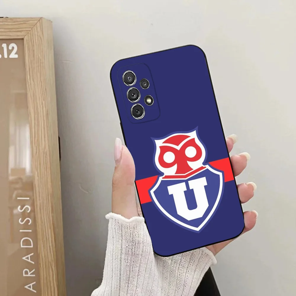 Chile U-University Logo Phone Case for Samsung Galaxy A13,A21s,A22,A31,A32,A52,A53,A71,A80,A91, Soft Black Cover