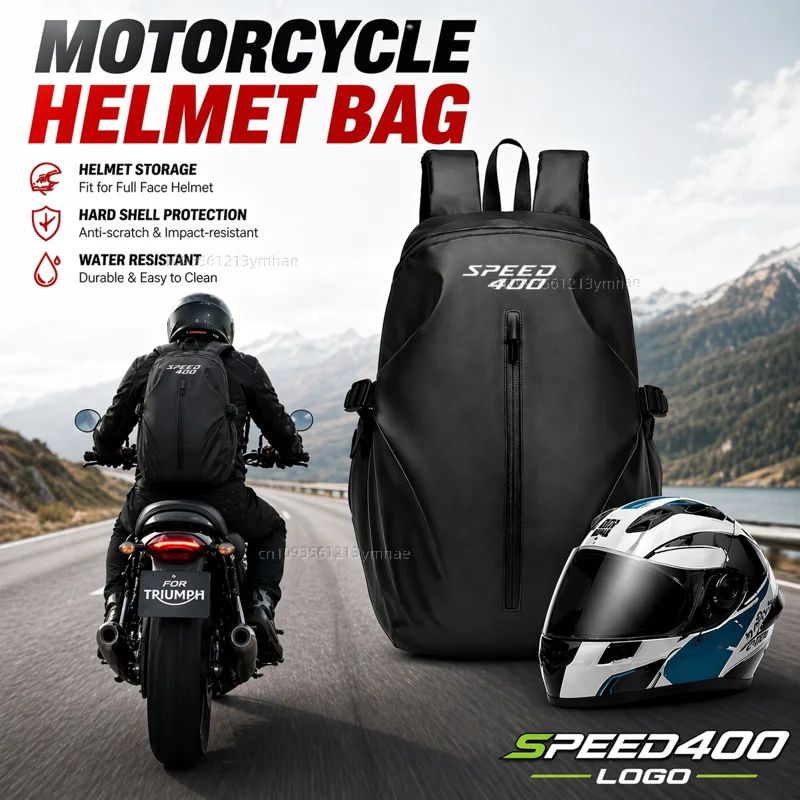 

Knight Backpack Motorcycle Helmet Bag Travel Equipment Waterproof Large Capacity For Triumph Scrambler 400X 400 X Speed 400
