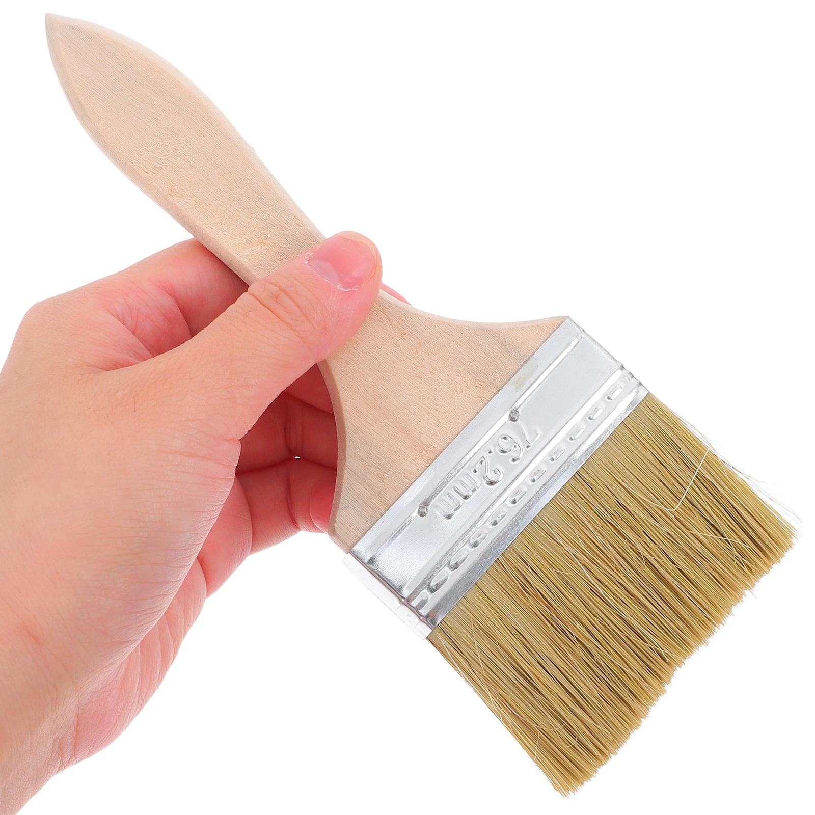 

3pcs Wood Handle Paint Brushes Thickened Design for Deck Fence Stain Short Edge Painting Tools House Paint Set