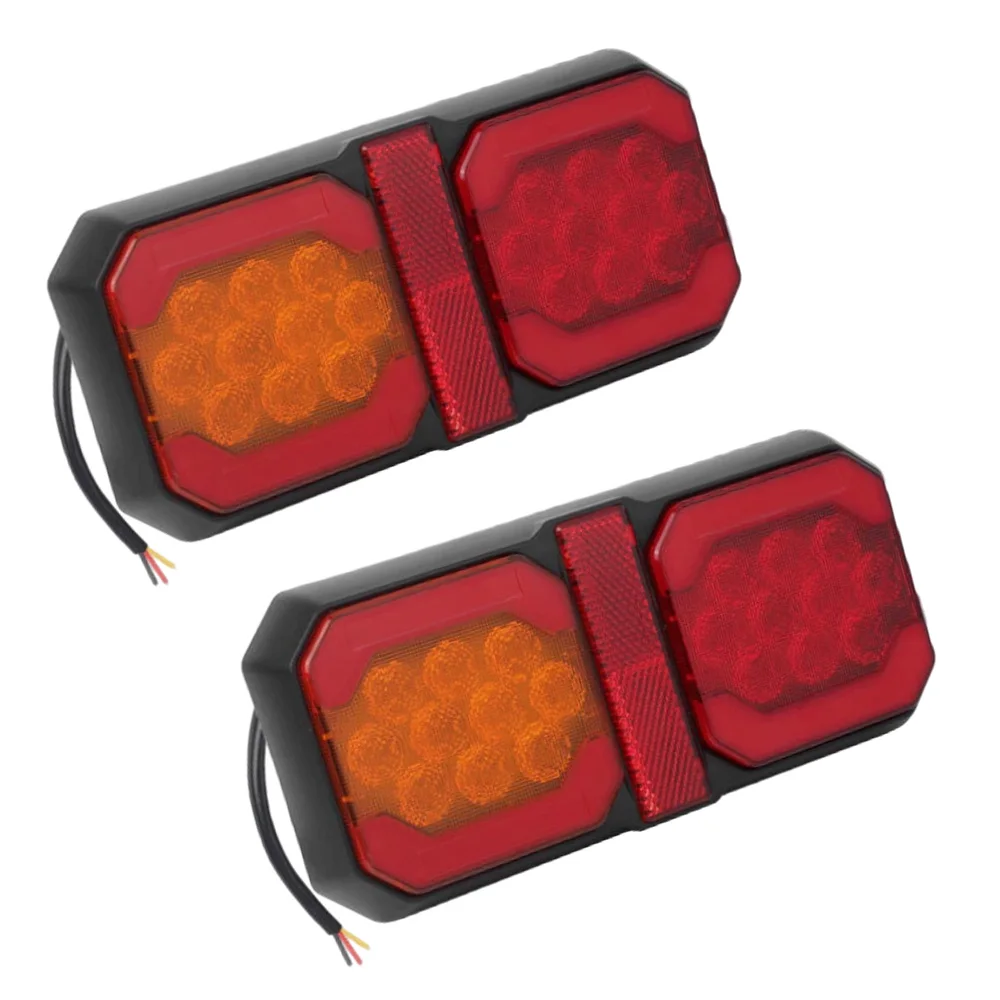 

Красный янтарный светодиодный задний фонарь Предупреждающий указатель поворота для автомобилей постоянного тока 12–24 В Левый и правый светодиодный задний фонарь с отражателем