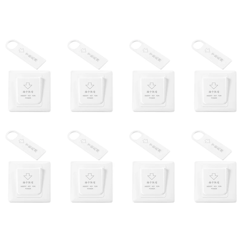 

8X High Grade Hotel Magnetic Card Switch Energy Saving Switch Insert Key For Power