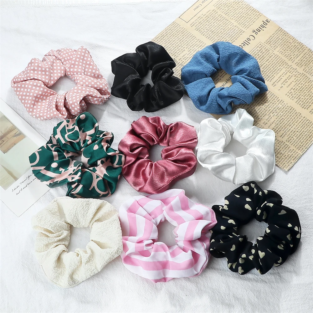 47 Styles 5pcs Fashion Elastic Hair Bands Simple Basic Ponytail Holder Rubber Band Headwear for Women Girl Hair Accessories Gift