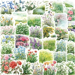 50PCS Watercolor Summer Clip Art Stickers Fresh Aesthetic Decals Phone Laptop Skateboard Suitcase Guitar Waterproof Stickers