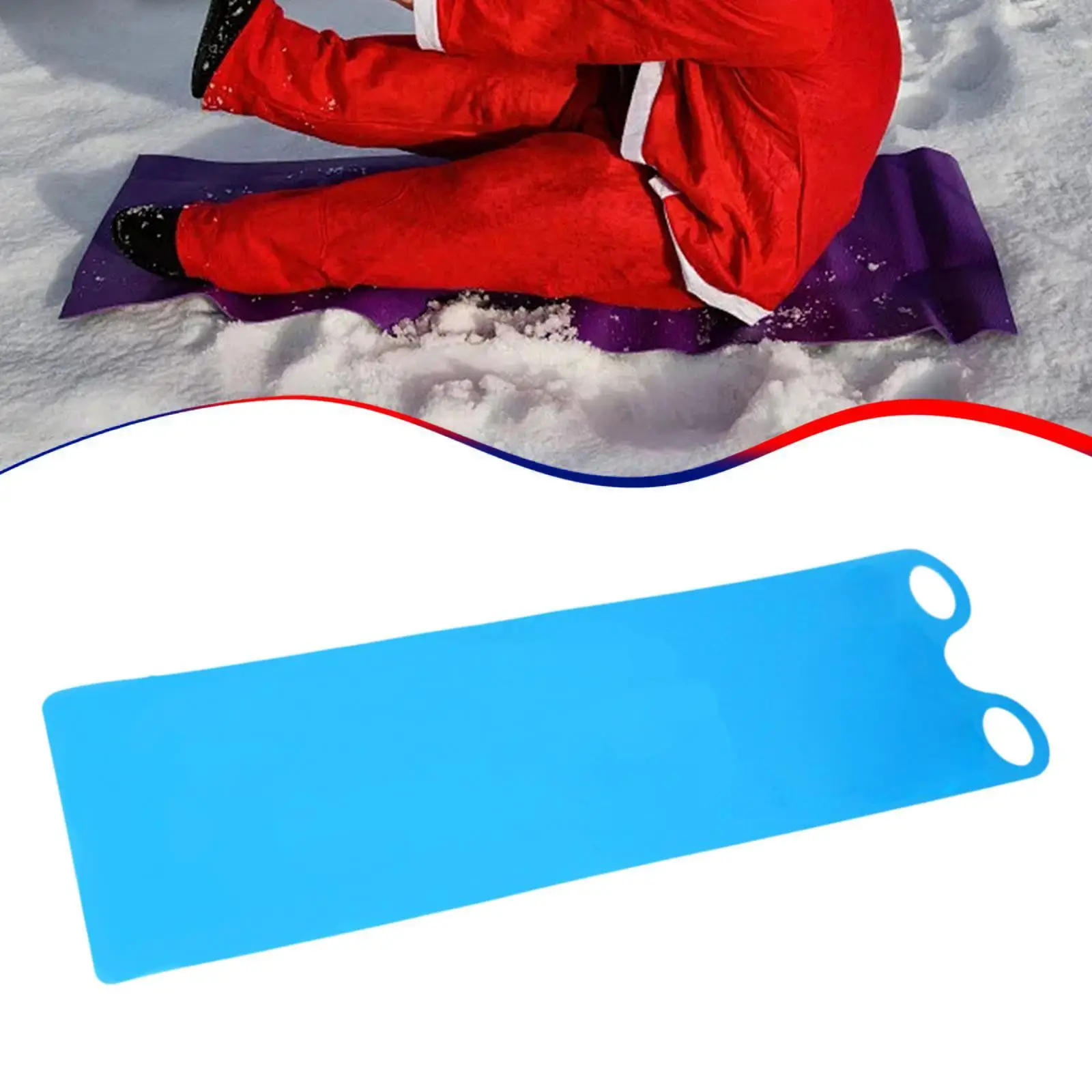

Heavy Duty Snow Sled Pad Flexible Roll Up Sliding Mat Portable Winter Skate Equipment for Outdoor Skiing