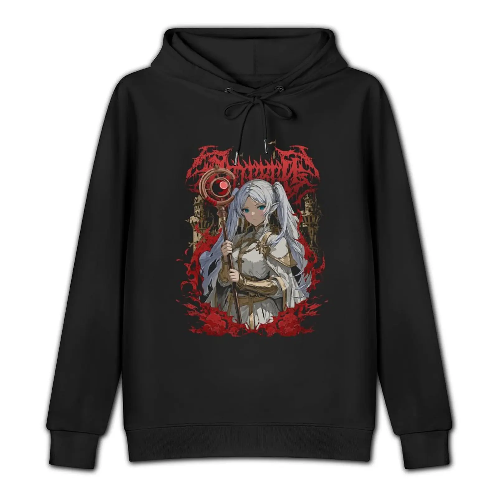 Frieren Heavy Metal Art Pullover Hoodie clothes for men men's clothing man hoodie