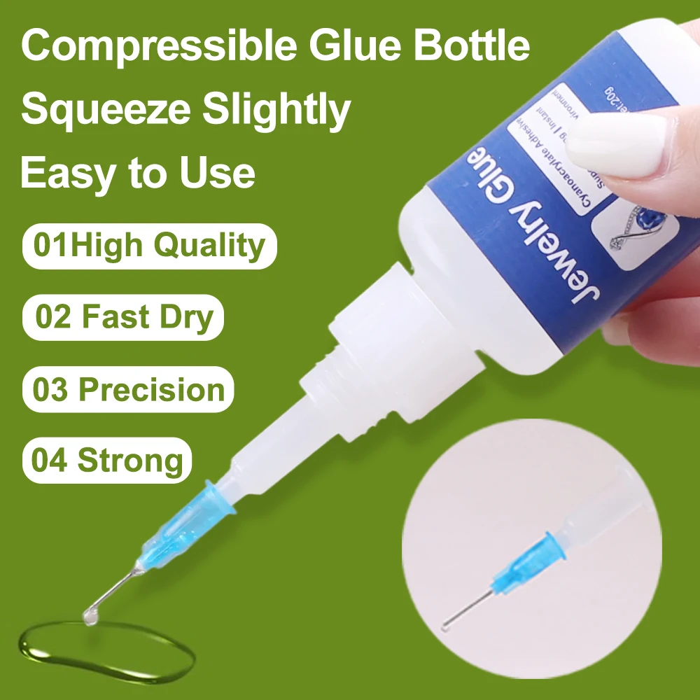 Professional Super Glue Jewelry Rhinestone Strong Instant Adhesive Wood Craft Model Silver Metal Stone Cyanoacrylate 502 Cement