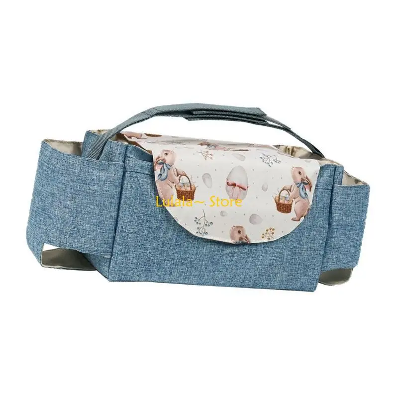 

Y4QA Baby Strollers Organiser Bag Large Capacity Holiday Themed Travel Diaper Case
