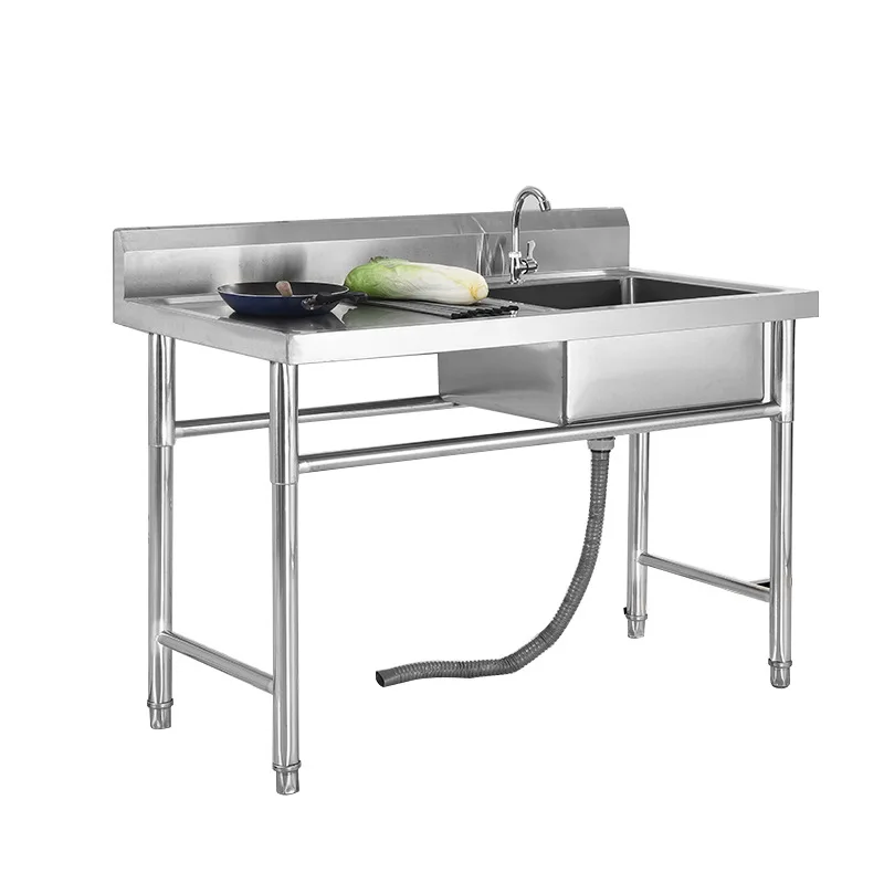 

304 stainless steel, sink, vegetable washing, commercial, platform, bracket, kitchen