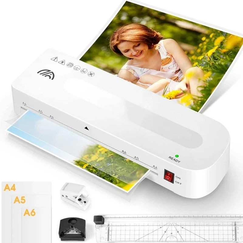Professional Laminator Machine for A4 2R 3R A7 A6 A5 A7 120s Fast Warm-Up Laminating Machine for Home School Office Dropshipping