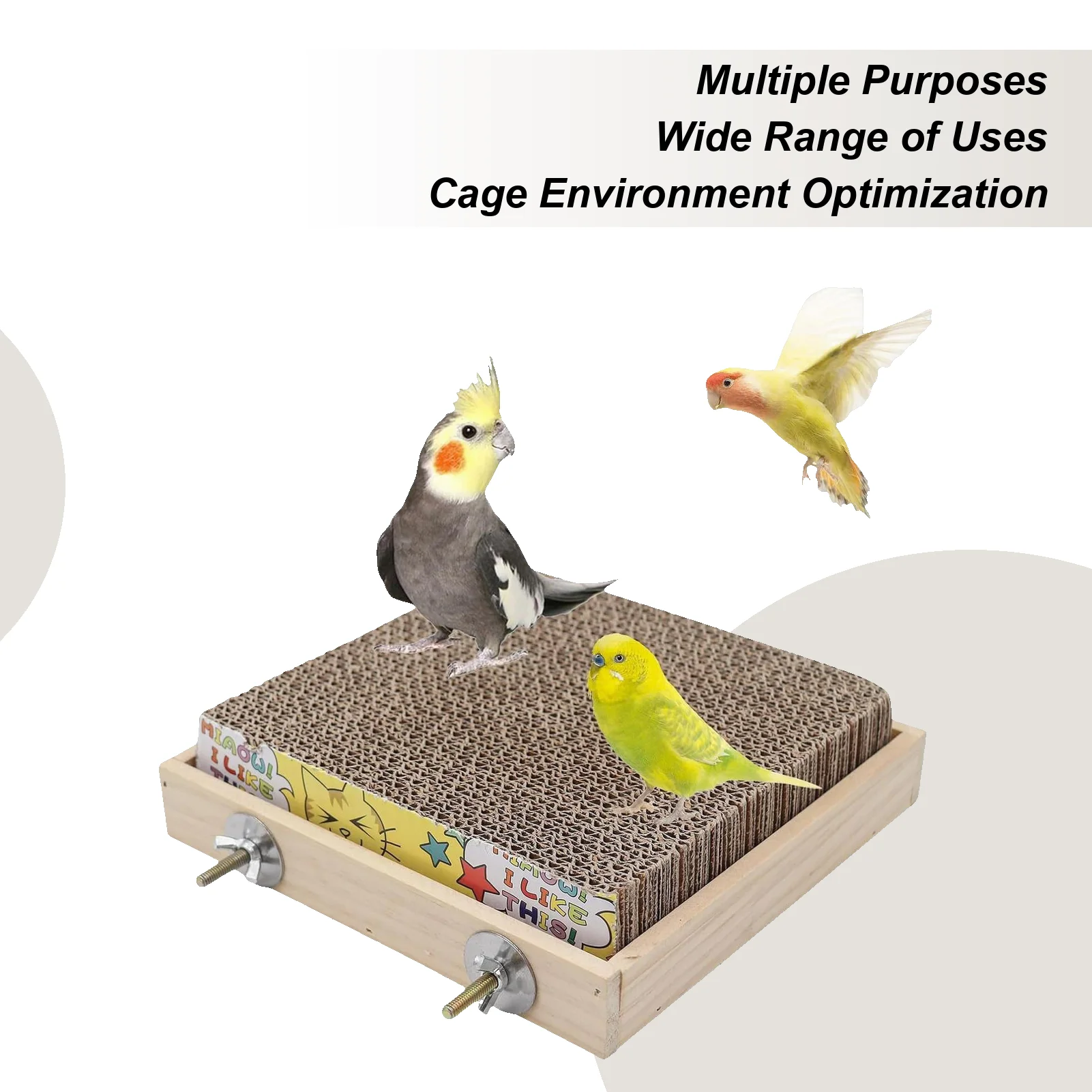 鳥の止まり木-ケージ用-オウム-噛む段ボールのおもちゃ-インタラクティブな細断-鳥の止まり木-豊かな遊び用-アマゾン-コニュア-フィンチ