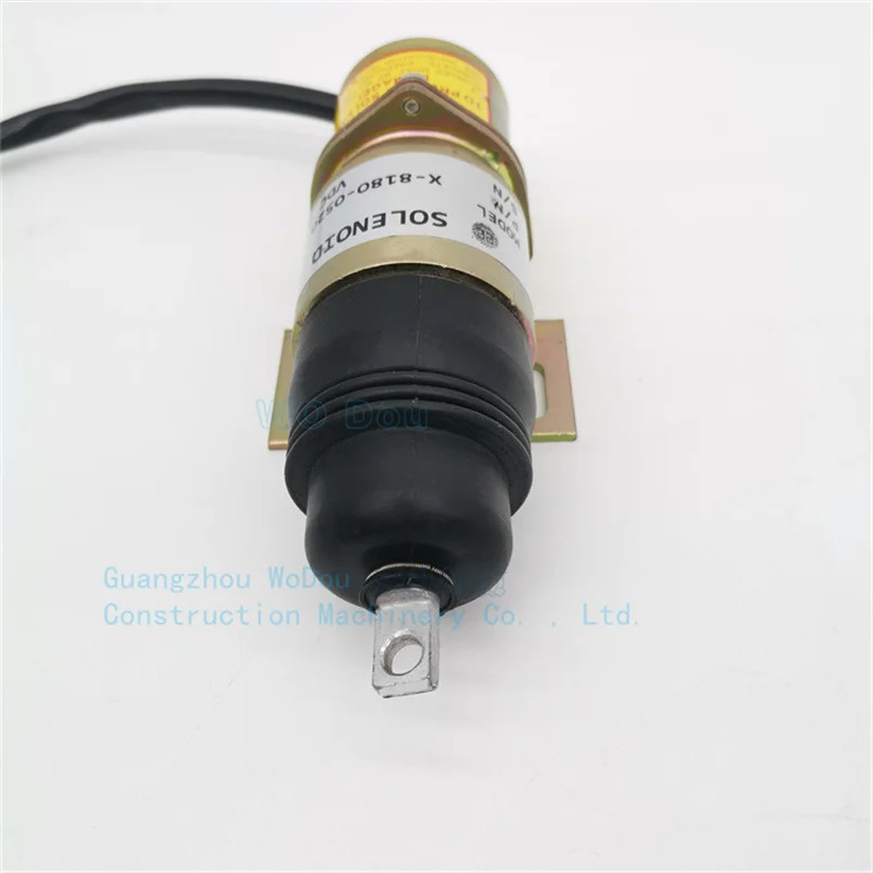 MV2-17A 1-81910-0520 Excavator Parts Flameout Solenoid X-8180-0520 X81800520 Stop Solenoid Hitachi 4JG1 4JG2 6BG1 6BB1 Engine