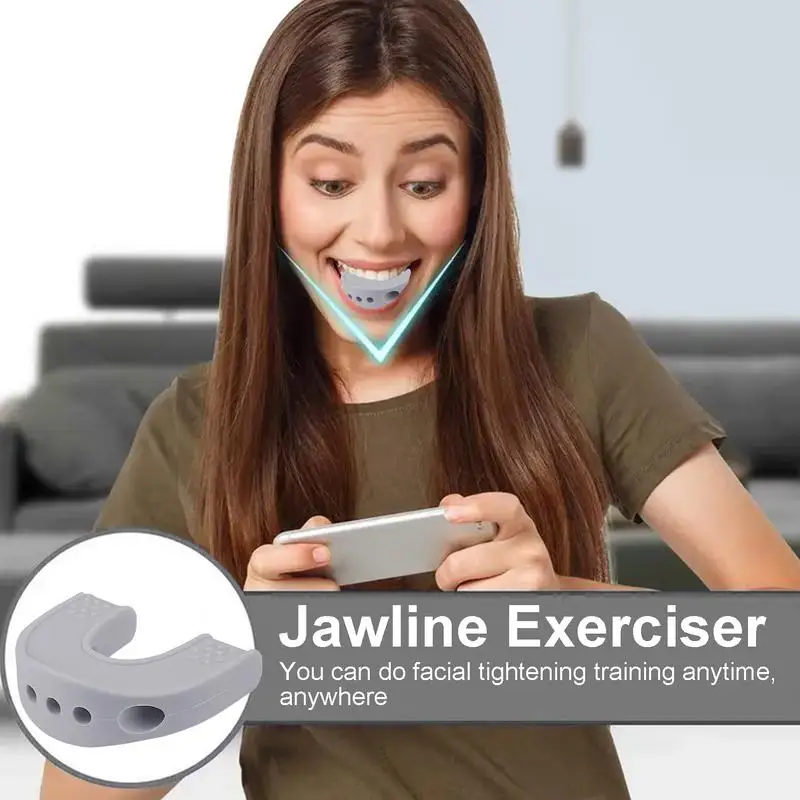 Jaw Trainer Women Silicone Double Chin Reducer Jawline Exerciser Portable Jaw Sculpting Tool Jaw Strengthener For Women Men