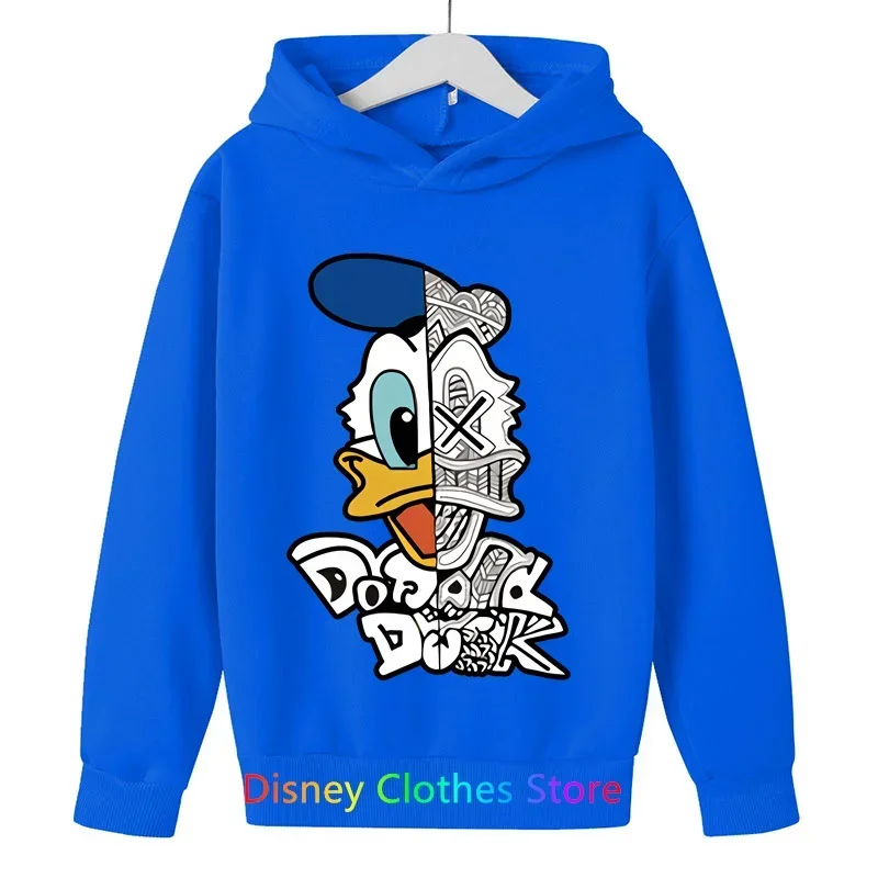 Children Top Donald Duck Mickey Mouse Pattern hoodie kids clothes girls boys clothes Fashion Outdoor pullover Kids