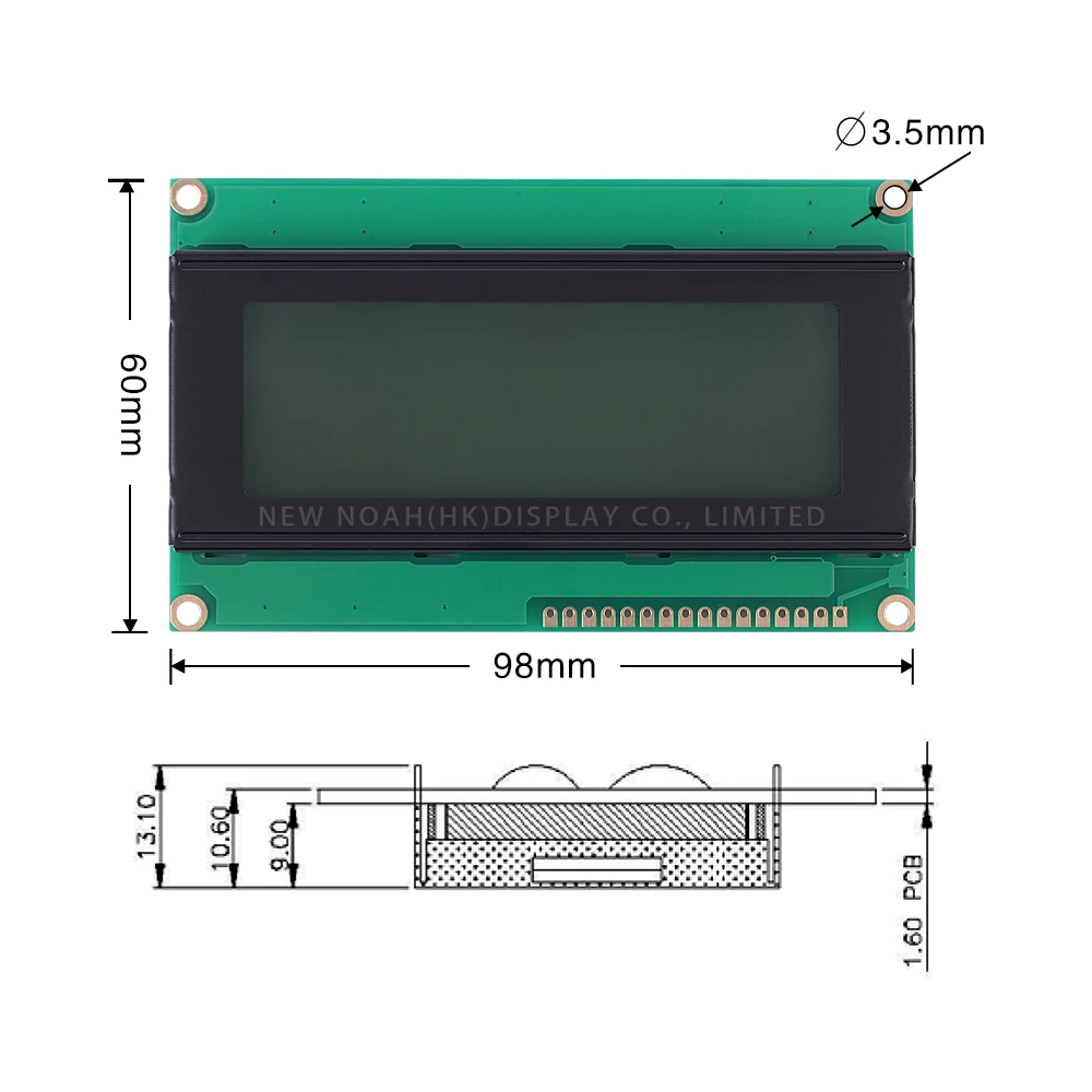 Luz vermelha letras pretas 2004k módulo lcd de caracteres 4x20 4002 16pin interface módulo controlador st7066u display de cristal líquido