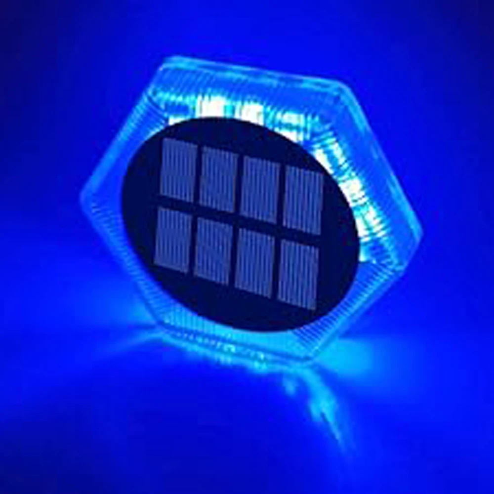 NONE Blaue solarbetriebene LED-Gartenleuchten für den Außenbereich, automatisches Ein-/Ausschalten, wasserdicht, IP68, Stufengeländer, Treppen, Hof, Terrasse, Weg, Auffahrt 10