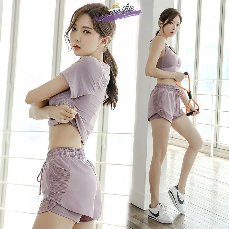 

Qui Dry Breathable Large Size Yoga Set Women's 2026 Summer Casual Training Running Clothes Long Sve Top plus Size MM