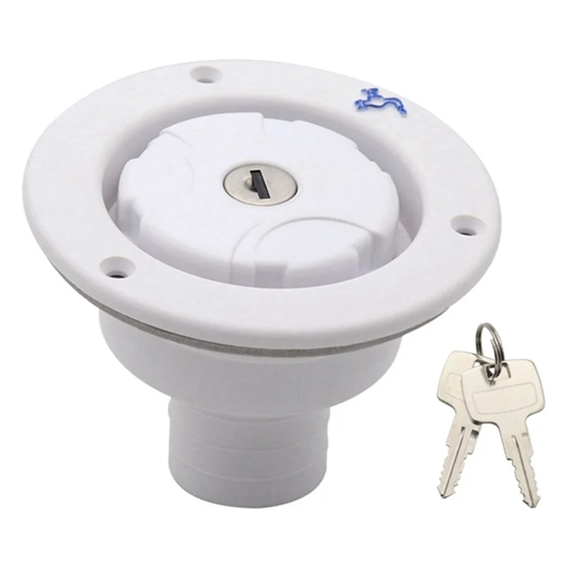 Trailer Tank Caps Accessory With Lockable Filler Neck For RV Camper Fresh Water Tanks - Caravan Water Fill Inlet-N25R
