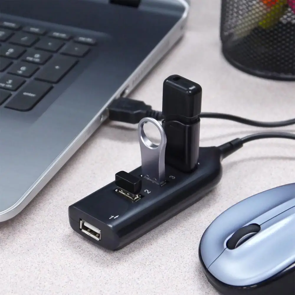 Hub Usb ad alta velocità Splitter a 4 porte adattatore Usb Mini Hub Socket per Pc Laptop Notebook Computer Windows accessori